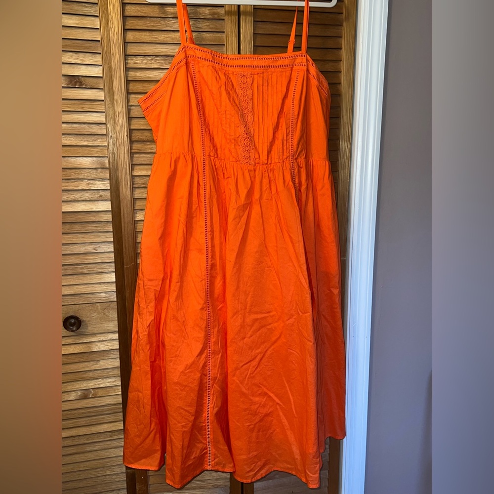Torrid Vibrant Orange Midi Dress